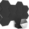 Fornecimento Transfronteiriço de Adesivos de Parede de Placa Acústica Hexagonal de 12 Peças, Absorvente de Som e Redutor de Ruído, Decoração de Parede, Placa Acústica de Fibra de Poliéster
