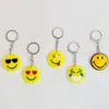 Lindo colgante de llavero de cara sonriente, cadena para coche de expresión creativa, diseño simple, adecuado tanto para hombres como para mujeres, parejas, y como adorno para bolso o regalo promocional