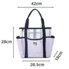 Nova Bolsa de Armazenamento de Malha Portátil para Natação, Bolsa de Higiene Pessoal Portátil de Grande Capacidade para Férias, Bolsa de Armazenamento Multifuncional para Praia