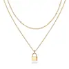 Amazon Moda Europea y Americana Collar Apilado Collar con Colgante Sencillo Diseño en Capas Cadena Personalizada Joyería Regalo para Mujeres