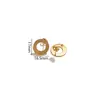 Accesorios de Moda Europeos y Americanos, Pendientes Elegantes y Sencillos, Pendientes Vintage, Acero Inoxidable Chapado en Oro de 18 Quilates, Pendientes de Aro Clásicos