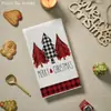 Bestseller transfronterizo de Amazon: Tela de toalla con estampado navideño de fibra ultrafina para cocina, lavado de manos y lavado de cara