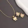 2025 explosões pedra olho de gato simples gato fofo ouro rosa presente colar brincos conjunto moderno
