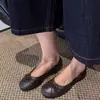 Zapatos Bean Bean para Mujer Zapatos Inestables Lazo Boca Baja Suela Blanda Piel Suave Zapatos Individuales para Mujer 2026 Nuevos Zapatos Planos de Ballet Huevo Enrollado