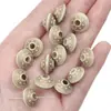 Acrílico Francés Retro Pintado Dorado Cuentas Planas Cuentas Redondas Hecho a Mano DIY Joyería Pulsera Collar Colgante Accesorios Cadena para Teléfono Móvil