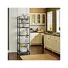 Estante de cocina multicapa para ollas, organizador de piso para el hogar, estante de baño, estante de almacenamiento para microondas sin taladro
