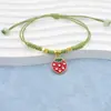 Ano do Zodíaco Corda Vermelha Pulseira de Casal Feminina DIY Morango Cereja Trançada Melhor Amigo Crianças Estudante Presente Joia