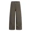 Macacão Lenhador Patchwork Americano Masculino Marca Trendy High Street Vibe Design Plissado Senso de Design Perna Reta Solta Perna Larga Calça Longa