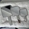Espejo de Mano con Logo Personalizado, Espejo Pequeño de Maquillaje, Mango Portátil, Alta Definición, Espejos de Mano Redondos y Cuadrados Mini