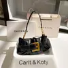 Bolsa Tote de Cuero Suave Plegada Dropshipping Nuevo Estilo 2025 Bolso de Hombro Único Gran Capacidad Bolso de Axila Venta al por Mayor