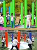 Accesorios Inflables para Juegos Deportivos Divertidos, Juegos de Saltar entre Árboles, Actividades Escolares y Juegos de Integración de Equipos Empresariales