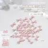 Joias para Nail Art Laço Rosa Fita de Balé Laço DIY Joia de Unha Vestível 50 Peças