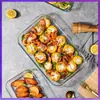 Wg6Q Forma de Vidro Resistente ao Calor Utensílios para Forno Micro-ondas Prato Pequeno Doméstico para Frutos do Mar Prato para Peixe Cozido Churrasco
