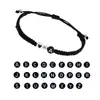 Pulseira de Cobre com Letras Criativas 26 e Coração de Contas Europeia e Americana Venda Quente Transfronteiriça Pulseira Elástica de Contas Simples da Moda Ins