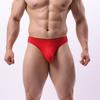 Al por mayor comercio exterior calzones tipo T para hombre sin costuras seda de hielo tanga deportiva sexy ropa interior transparente color sólido pantalones de dama