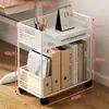 Escritorio móvil con almacenamiento, estantería de pie, carrito para libros para aula con ruedas, estantería simple para estudiantes para organizar libros