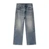 Ropa para Hombre Muqiu 2026 Otoño Cleanfit Retro Americano Jeans Hombres Holgados Rectos Lavados Pantalones Largos