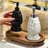 Fragrância Bergamota Formato de Fruta Dispenser de Sabonete Líquido para Higienização das Mãos Garrafa Criativa Tipo Pressão para Banheiro Chuveiro Garrafa de Loção Recarregável