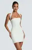 Amazon 2026 Vestido Bodycon Sexy Ajustado al Cuerpo de Cuello Halter Estilo Nuevo Europeo y Americano Sin Espalda Sin Mangas Corto