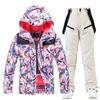 Traje de esqui feminino inverno ao ar livre à prova de vento água-respingos quente engrossado snowboard duplo-board traje de esqui nova chegada
