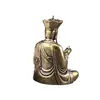 Latón Puro Ksitigarbha Buda Tang Seng Tang Sanzang Decoración del Hogar Artículo Vintage Escritorio de Oficina Mascota de Té Adorno Artesanal