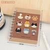 Caderno Fofo de Desenho Animado com Espiral para Animais de Estimação, Caderno A7 Pequeno Portátil de Alta Qualidade com Aba e Bolso para Calças, Bloco de Notas Criativo para Mensagens de Estudantes