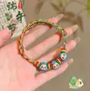 Pulsera de Hilo de Colores del Festival del Bote del Dragón Año del Zodiaco Joyería Tradicional Simple Lujo Ligero Pulsera Roja Modelo Nuevo 2026 Pulsera