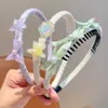 Diadema de concha de estrella de mar color macarrón con dientes antideslizante para niñas ambiente de playa accesorios para el cabello diadema infantil