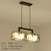 Novo Lustre Estilo Chinês Lâmpada para Sala de Chá Lustre para Restaurante Retangular Zen Três Cabeças Sala de Jantar Lâmpadas Estilo Chinês Lustre Estilo Chinês