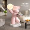 Adornos de piso para sala de estar, de lujo, con forma de oso violento, ligeros, para porche, decoración del hogar, tienda, sala de exposición, escultura de muñeca con un sentido de alto nivel.