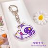Llavero con diseño de astronauta de dibujos animados, colgante decorativo para estudiantes, llavero pequeño de acrílico bonito, regalo