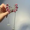 Pinza para el cabello de aleación estilo coreano con forma de mariposa, de alta gama, exquisito accesorio para el cabello con borla de cuentas, pinza para el cabello de media coleta para mujer