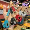 Chaveiro de Cachorro com Pedras Strass em Liga de Zinco, Desenho de Animal Fofo, Pingente Decorativo para Bolsa Feminina