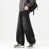 Jeans reto estilo americano para homens, novidade da moda outono e inverno 2026, jeans casual solto e estiloso