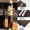 Pantalones vaqueros de cintura elástica con cordón grande para mujer, estilo urbano europeo y americano, holgados, rectos y de pierna ancha, de gran tamaño