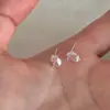 Brincos de prata 925 com zircônia rosa para mulheres, modelo 2025, brincos de nicho sofisticados para dormir.