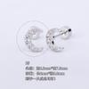 Acero titanio 316L chapado en oro cobre circonio micro-incrustado arete para cartílago de la oreja Luna Estrella Planeta arete aretes perforación transfronteriza arete para cartílago de la oreja