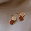 Brincos Pendentes Redondos Melard, Estilo Popular da Melard, Brincos de Tarraxa Elegantes e Refinados para Mulheres, Acessórios de Orelha de Luxo Leve de Alta Qualidade