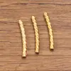 Materiais e Acessórios para Joias DIY de 2 Cores Mangas Tubulares Dobradas em Relevo de Aço Inoxidável Tubo de Material Artesanal Contas Tubulares Acessórios de Tubo Dobrado