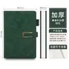 Cuaderno ultraespeso A5, libreta de notas, diario con hebilla, cubierta de cuero, libro de registro para reuniones de negocios