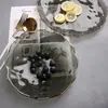 Plato de fruta de cristal irregular, creativo, grande, para hotel, transparente, nuevo, estilo chino, estilo europeo
