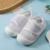 Novidades Primavera e Verão, Sapatos para Bebê e Criança Pequena em Malha Degradê com Velcro, Sapatos Respiráveis de Solado Macio para Bebês e Crianças Pequenas