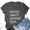 Lo siento No Puedo Fútbol Adiós Top Suelto Talla Grande Europeo y Americano para Mujer Ropa Femenina Transfronteriza temu Comercio Exterior