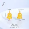 Accesorios DIY de la Tienda de Oro Puzuo, Collar con Colgante de Campana de Navidad Chapado en Oro con Pedrería, Cadena de Clavícula de Alta Gama