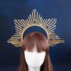 Corona de aura virgen europea y americana de doble capa con rayos de sol, accesorios para el cabello de Lolita, accesorios para disfraces vintage para fiestas de Halloween