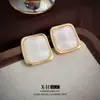 Pendientes Cuadrados Geométricos Brillantes Plateados Diseño de Nicho Pendientes Cuadrados Transparentes Pendientes Simples de Alta Gama