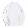 Camiseta de Manga Larga Lisa Estilo Americano Pesada 300g Otoño 2025 para Hombre, Sudadera Holgada de Algodón Puro, Camiseta Básica de Cuello Redondo
