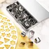 Set de Acero Inoxidable Transfronterizo Elegante de 30 Piezas Horneado Corazón Molde de Corte Geométrico Molde para Galletas Pastel Estrella Fondant Fruta Corte