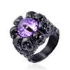 Anillo de calavera de acero inoxidable más vendido del fabricante, anillo vintage personalizado de acero de titanio, anillo de cabeza de fantasma