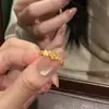 Anillo Retro de Flor de Mariposa para Mujer Nuevo Estilo Chino Elegante Lujo Ligero Diseño de Nicho de Gama Alta Simple Moda Versátil